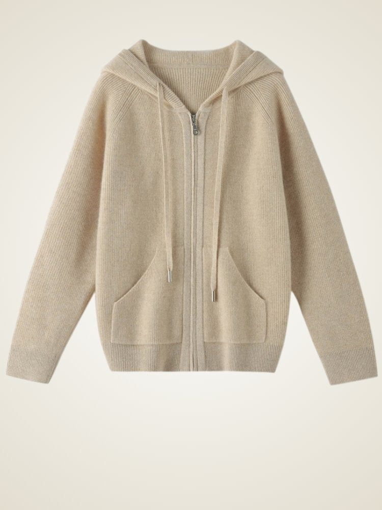 Naralith - Zip Up Cashmere Hoodie