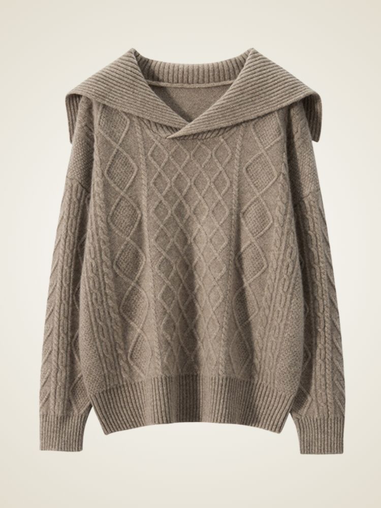Taelira - Cable-Knit Cashmere Hoodie
