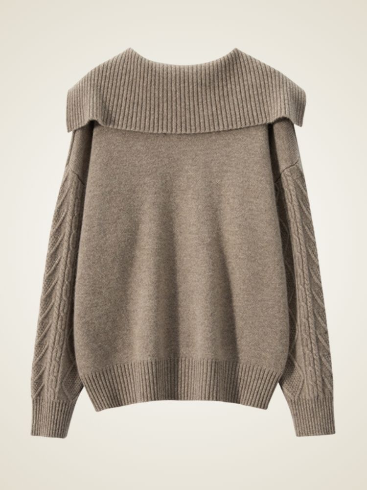 Taelira - Cable-Knit Cashmere Hoodie