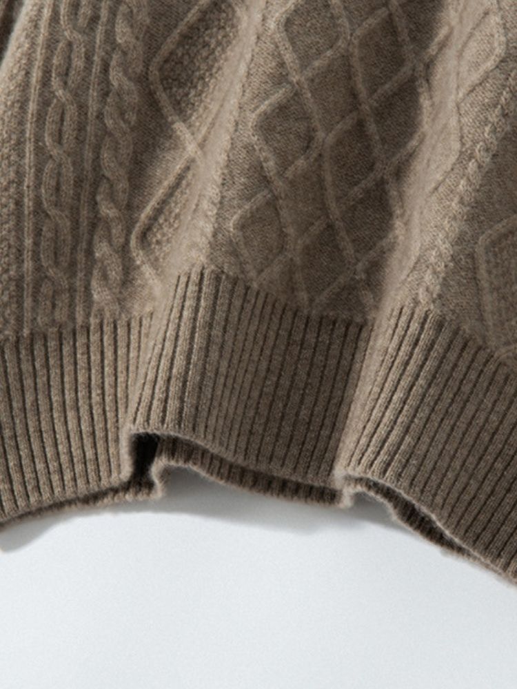 Taelira - Cable-Knit Cashmere Hoodie