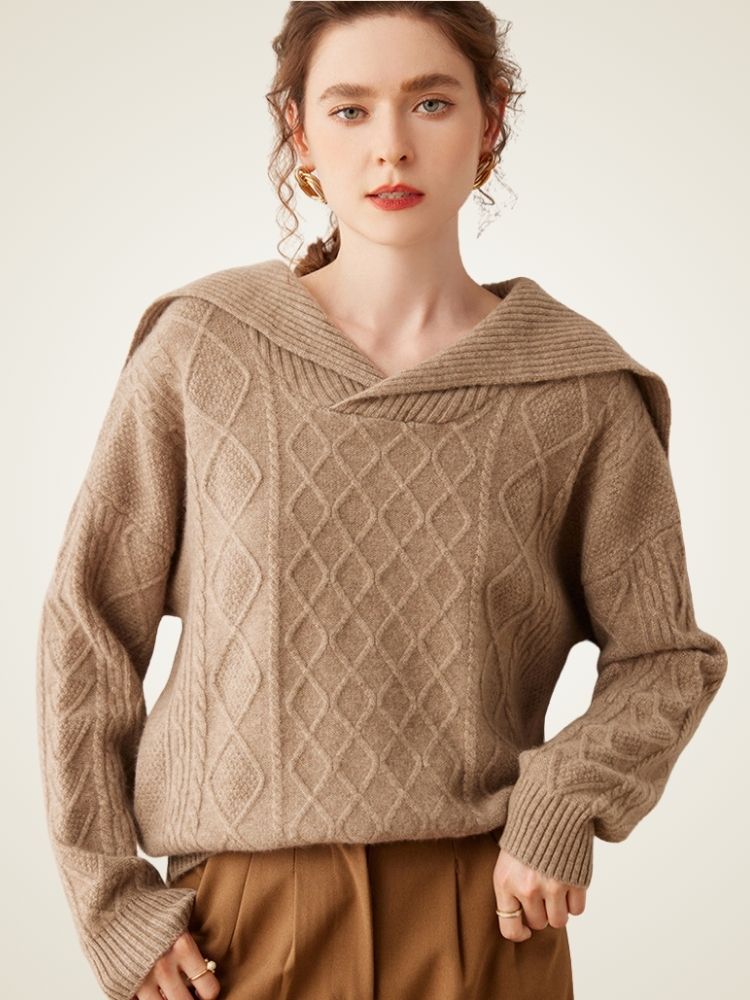 Taelira - Cable-Knit Cashmere Hoodie