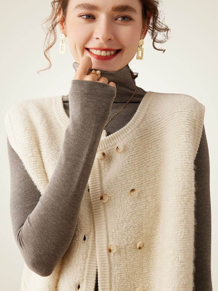 Kelyndra -  Textured Cashmere Vest