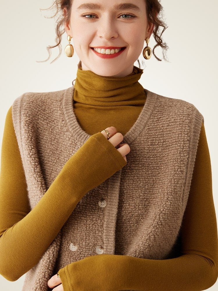 Kelyndra -  Textured Cashmere Vest