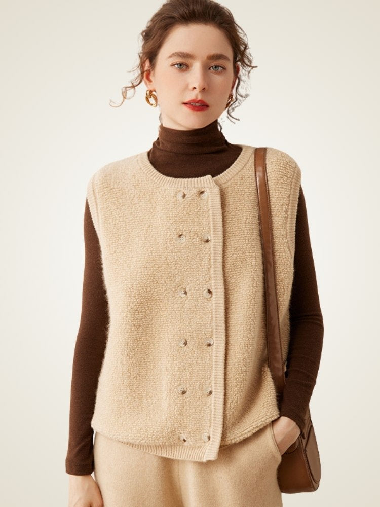 Kelyndra -  Textured Cashmere Vest