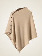 Asta - Buttoned Cashmere Poncho