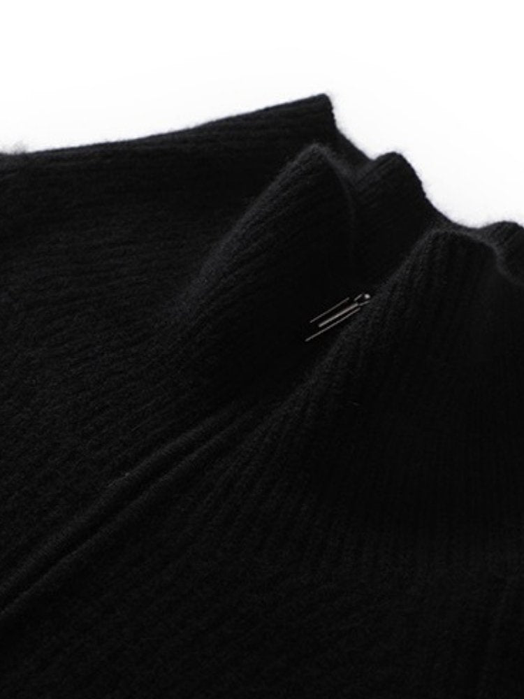 Delisandra - Ribbed Cashmere Dress