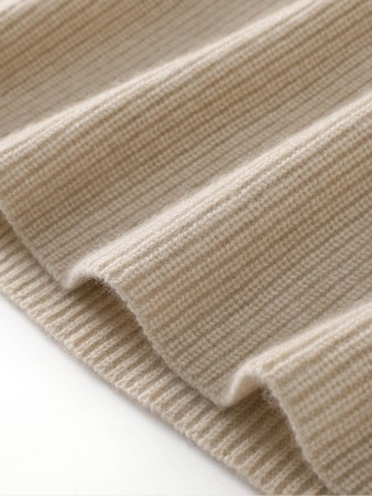 Delisandra - Ribbed Cashmere Dress