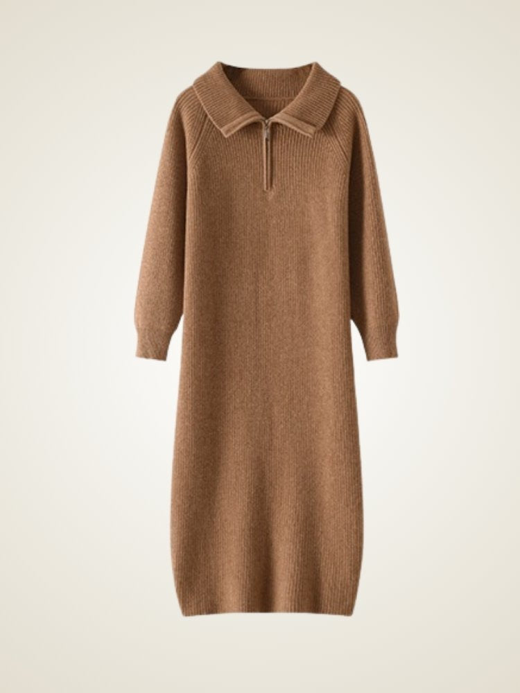 Delisandra - Ribbed Cashmere Dress