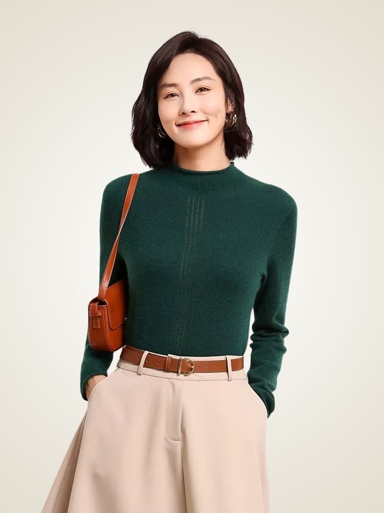 Alice - Mock Neck Cashmere Sweater