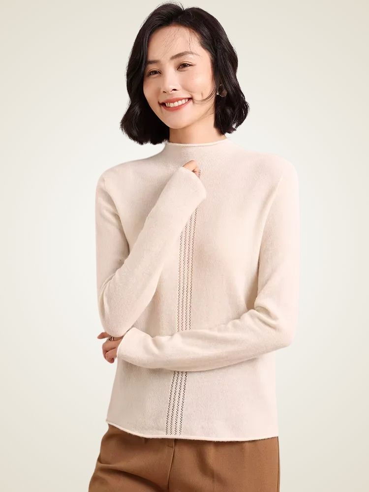 Alice - Mock Neck Cashmere Sweater