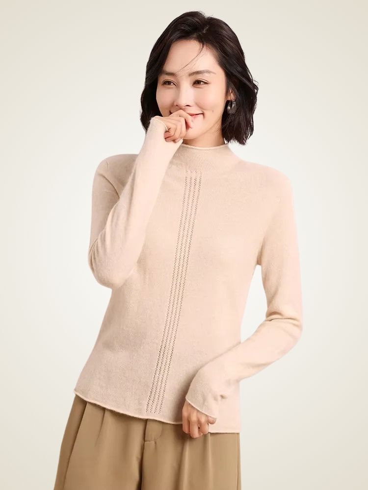 Alice - Mock Neck Cashmere Sweater