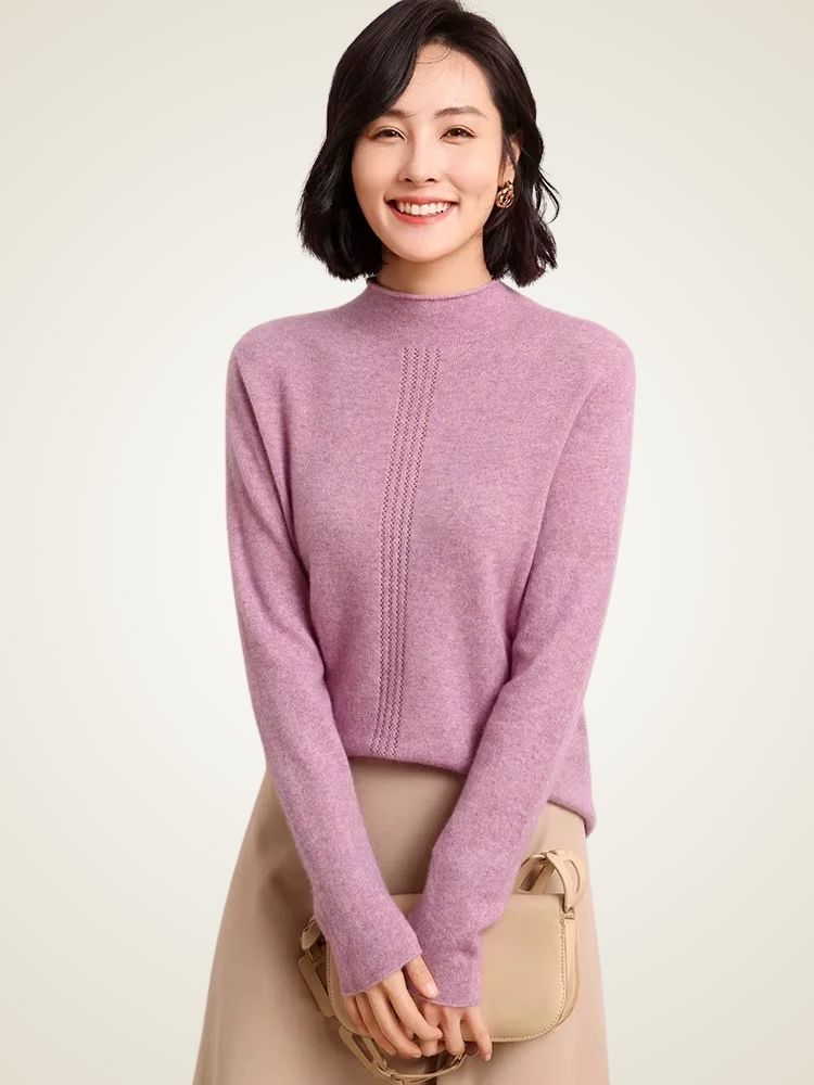 Alice - Mock Neck Cashmere Sweater