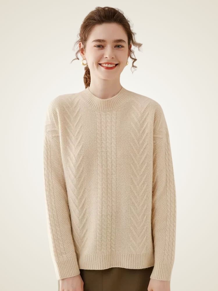 Bella - Mock Neck Cashmere Sweater