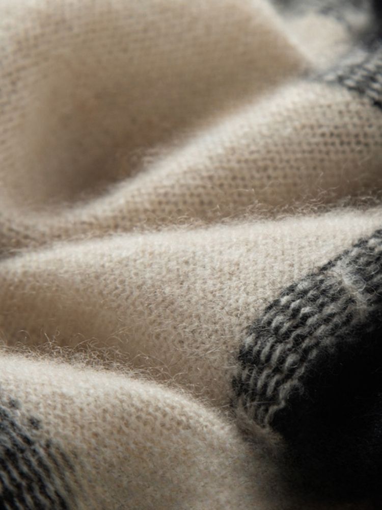 Lorennia - Striped V-Neck Cashmere Sweater