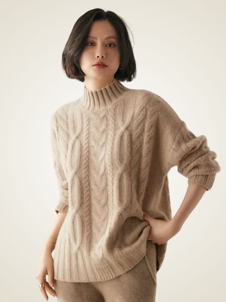Harper - Mock Neck Cashmere Sweater