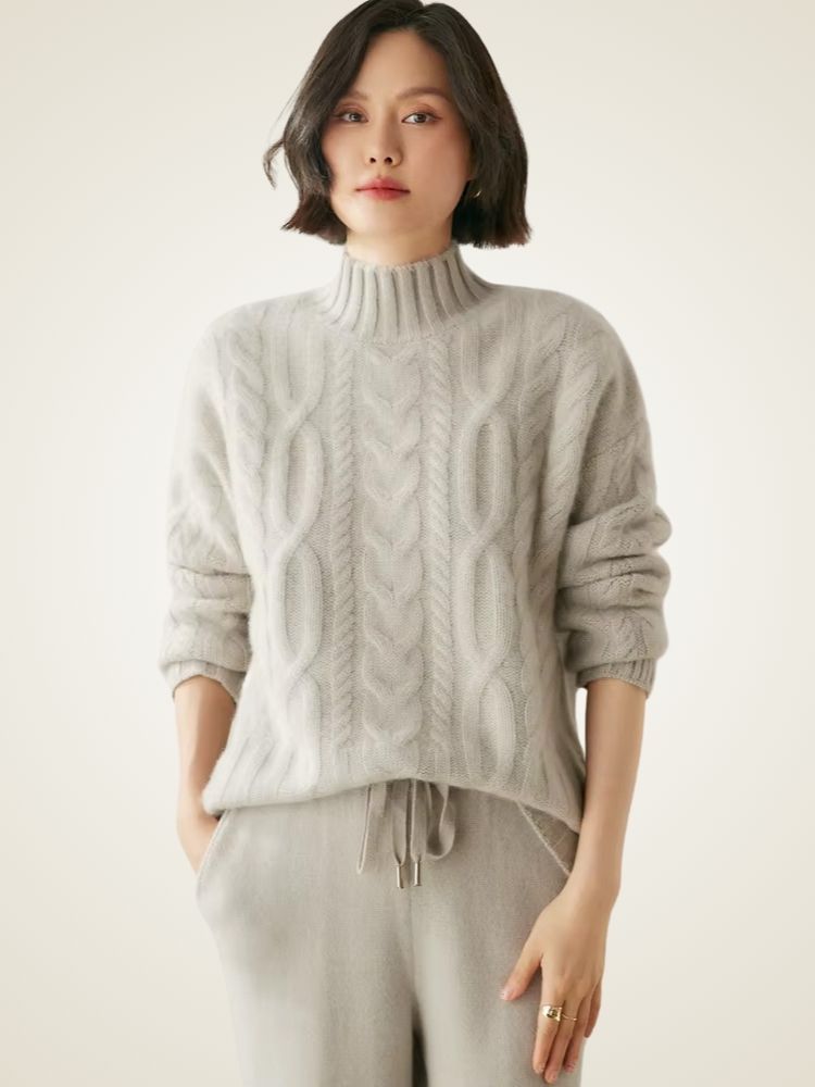 Harper - Mock Neck Cashmere Sweater