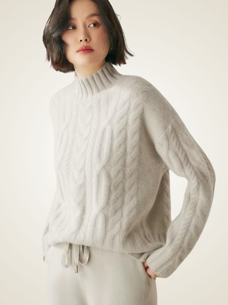 Harper - Mock Neck Cashmere Sweater