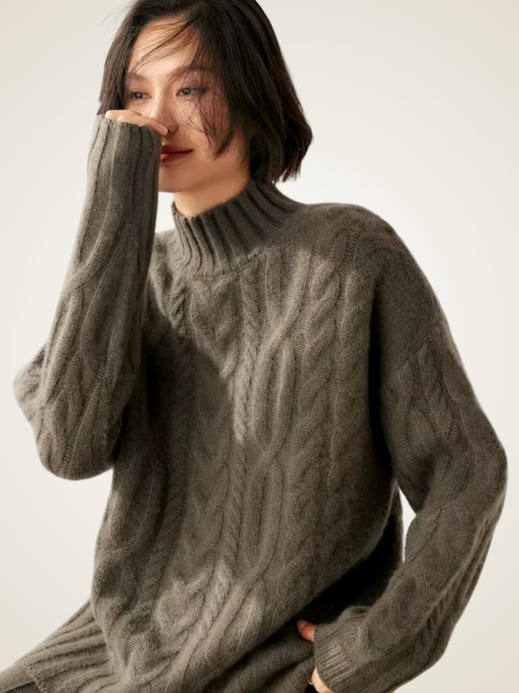 Harper - Mock Neck Cashmere Sweater