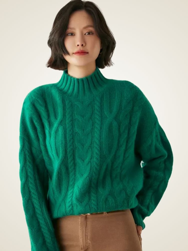 Harper - Mock Neck Cashmere Sweater