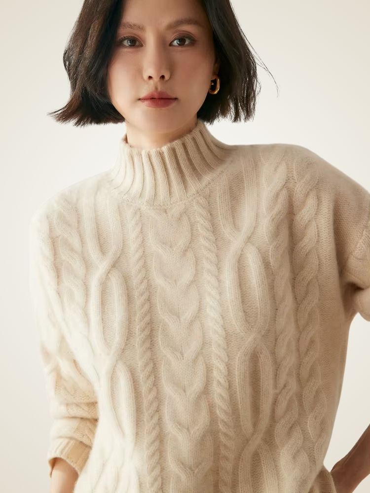 Harper - Mock Neck Cashmere Sweater