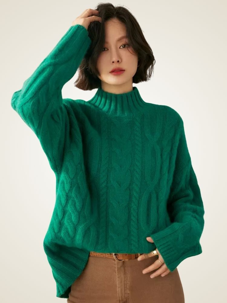 Harper - Mock Neck Cashmere Sweater