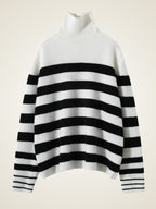 Kyla - Striped Cashmere Turtleneck YT311