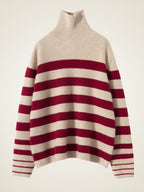 Kyla - Striped Cashmere Turtleneck YT311