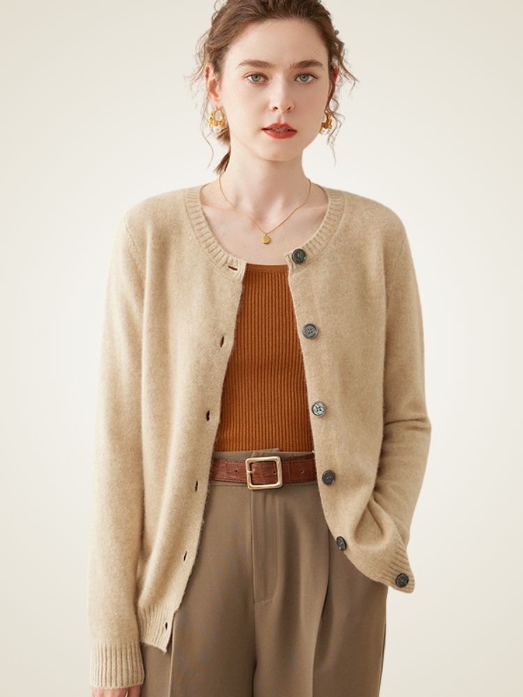 Clotilde - Brushed Cashmere Cardigan