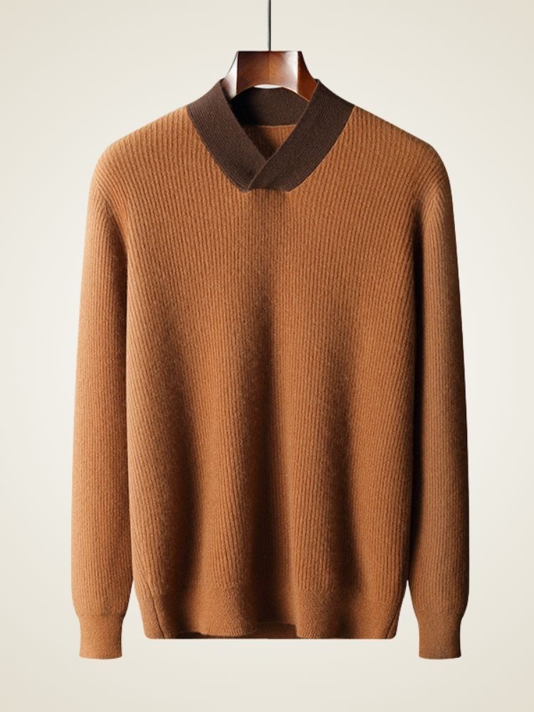 Kade - V-Neck Shawl Collar Cashmere Sweater