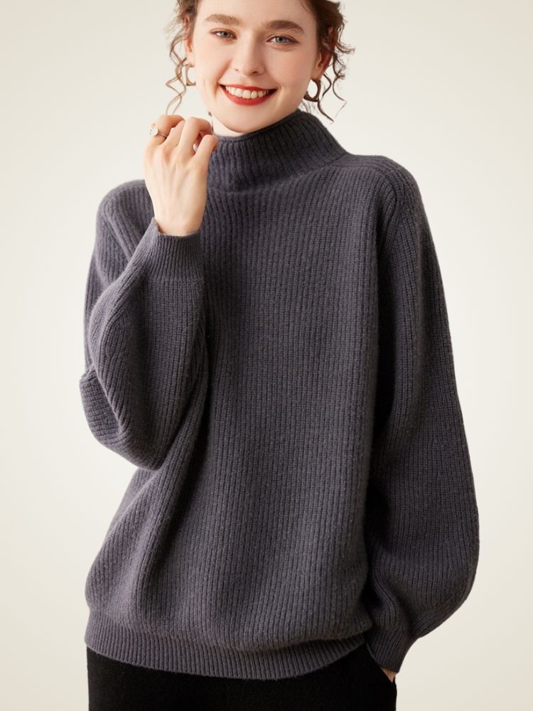 Olympia - Ribbed Cashmere Turtleneck Sweater
