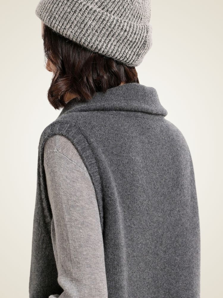 Adara - Half-Zip Cashmere Vest