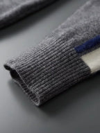 Carter - Tricolore Cashmere Zip Up Cardigan