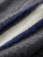 Carter - Tricolore Cashmere Zip Up Cardigan