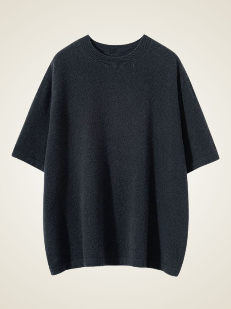 Jisele - Short-Sleeve Cashmere Top