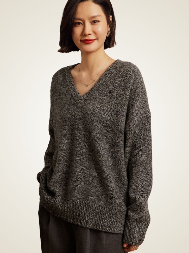 Yloria - Marled Tones Cashmere Sweater