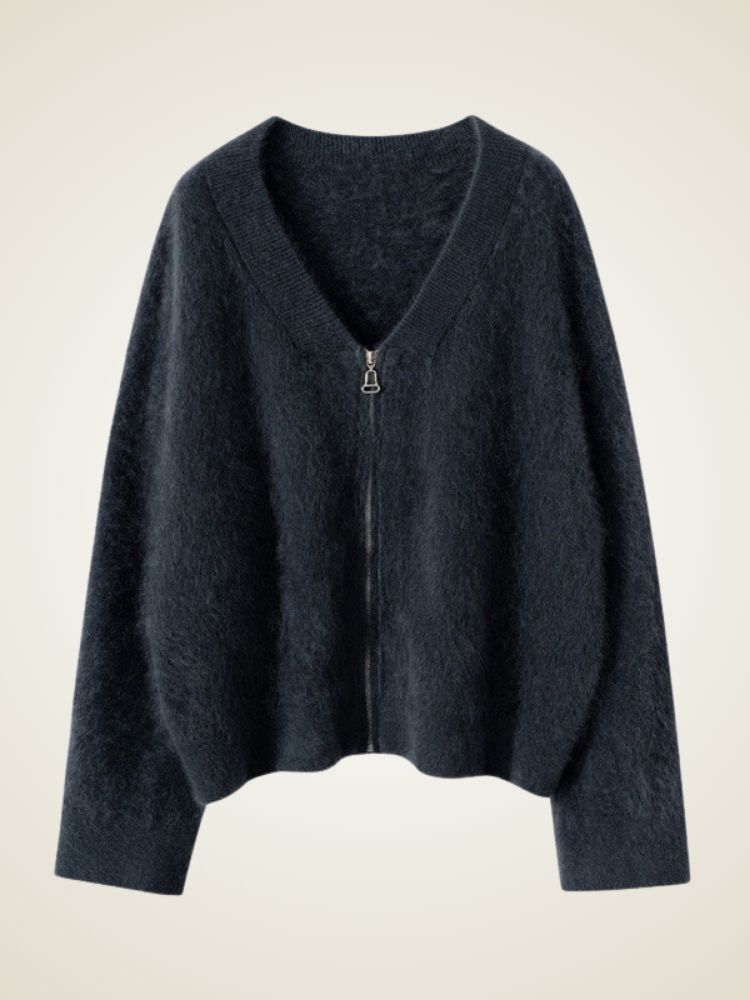 Neyla - Zip-Up Cashmere Cardigan