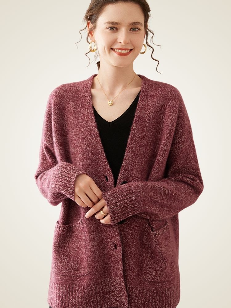 Miris - Textured Knit Cashmere Cardigan