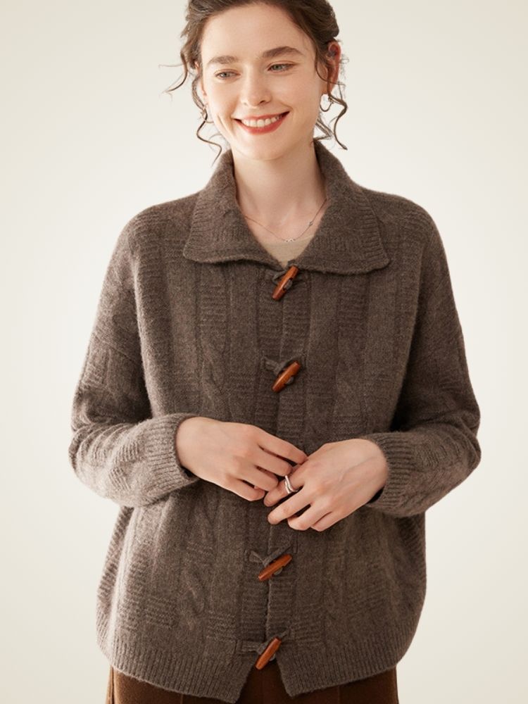 Romelda - Cable Knit Cashmere Cardigan