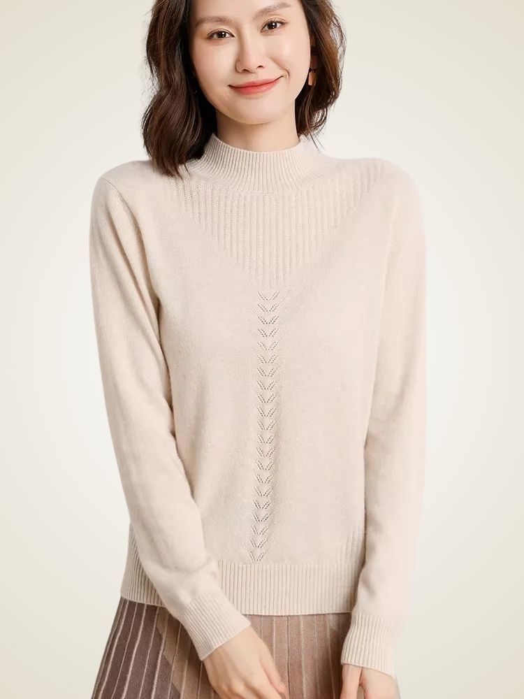 Grace - Mock Neck Cashmere Sweater