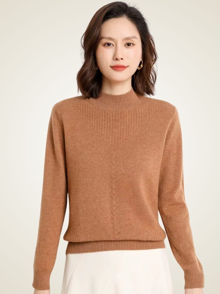 Grace - Mock Neck Cashmere Sweater