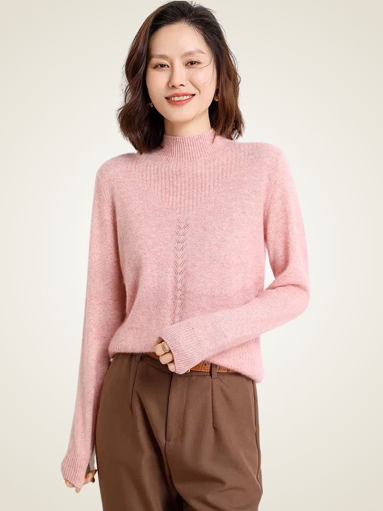 Grace - Mock Neck Cashmere Sweater