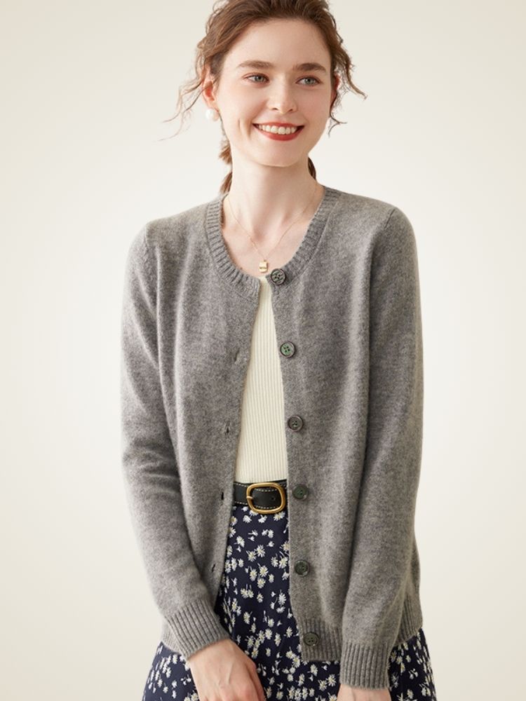 Clotilde - Brushed Cashmere Cardigan