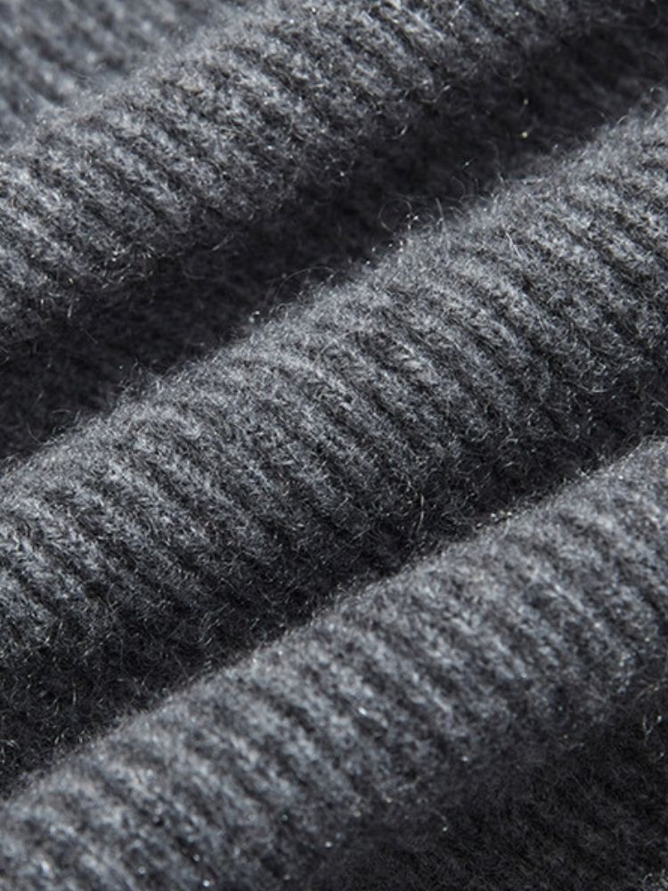 Preston - Ribbed Cashmere Zip-Up Cardigan