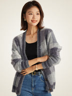 Nereza - Plaid Cashmere Cardigan