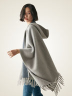 Nathalie - Reversible Hooded Cashmere Cape