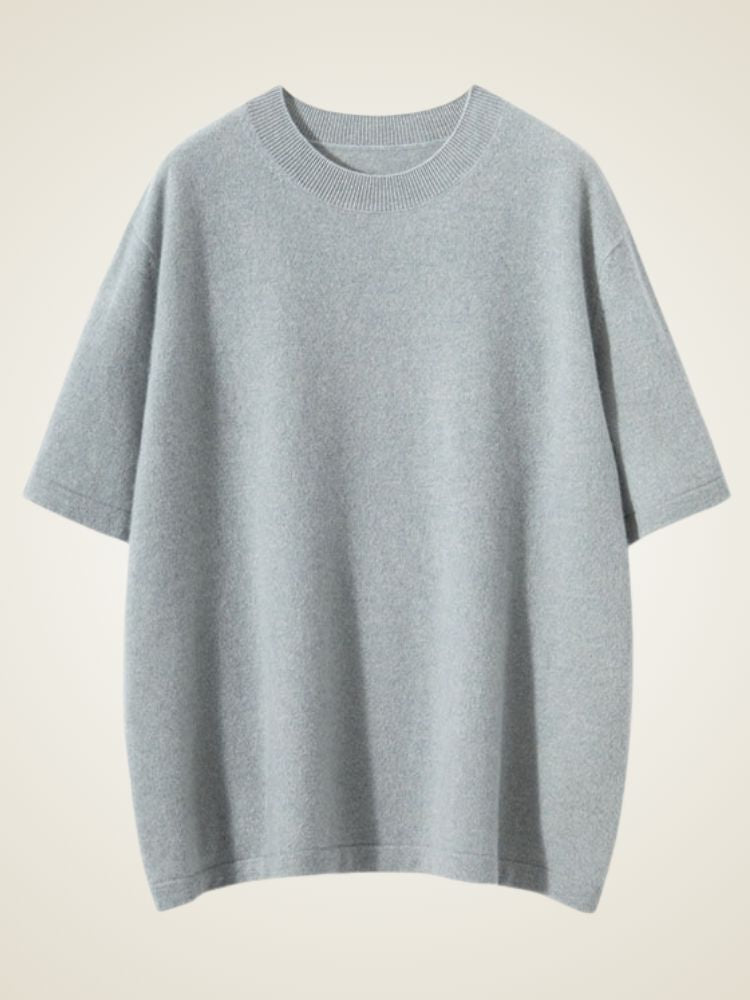 Jisele - Short-Sleeve Cashmere Top