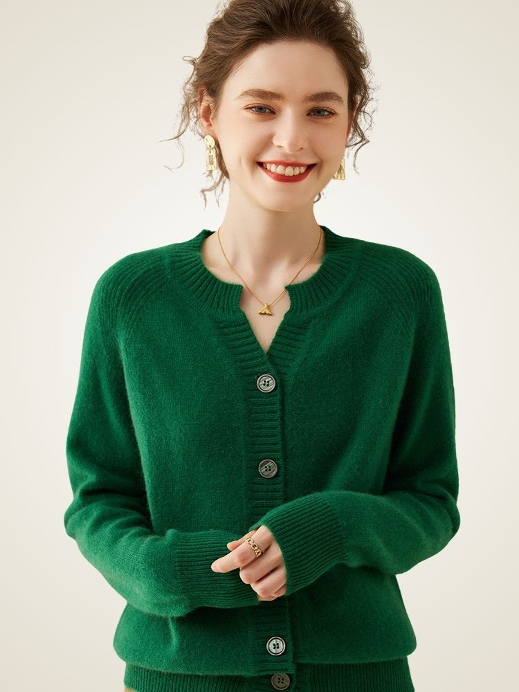 Celestia - Buttoned Cashmere Cardigan