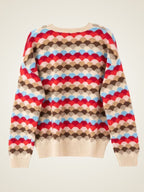 Harmony - Colorful Wave Pattern Cashmere Sweater