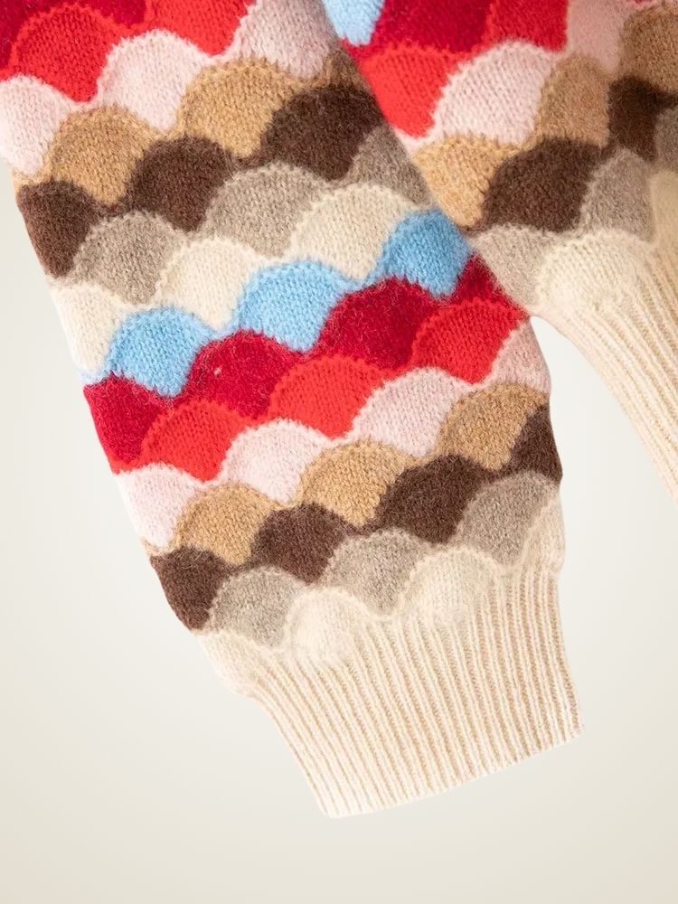 Harmony - Colorful Wave Pattern Cashmere Sweater