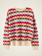 Harmony - Colorful Wave Pattern Cashmere Sweater